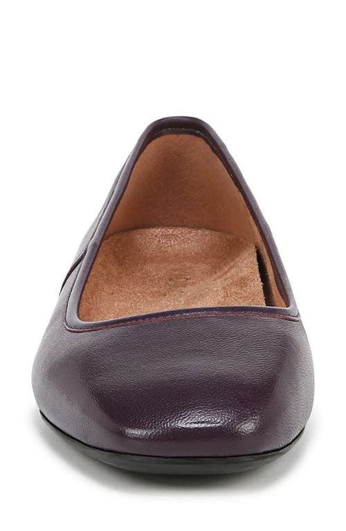 Vionic Orinda Square Toe Flat In Winter Plum
