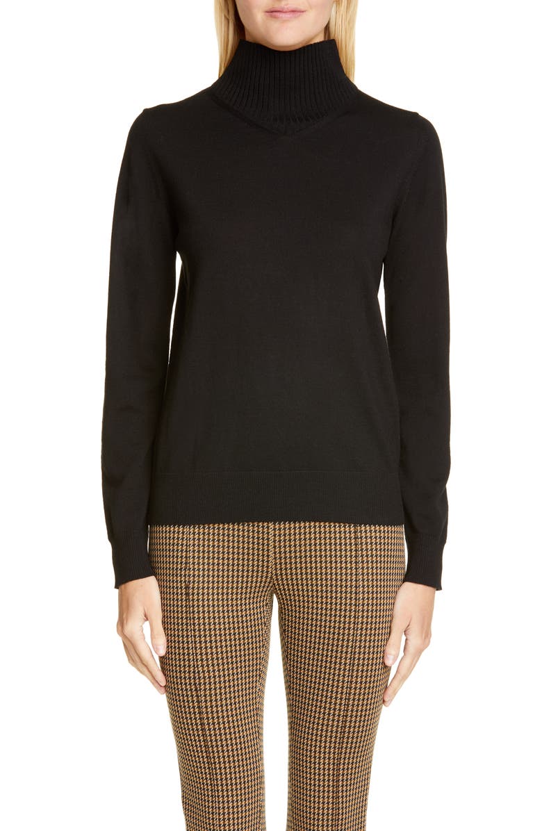 Rosetta Getty Merino Wool Turtleneck Sweater, Main, color, 