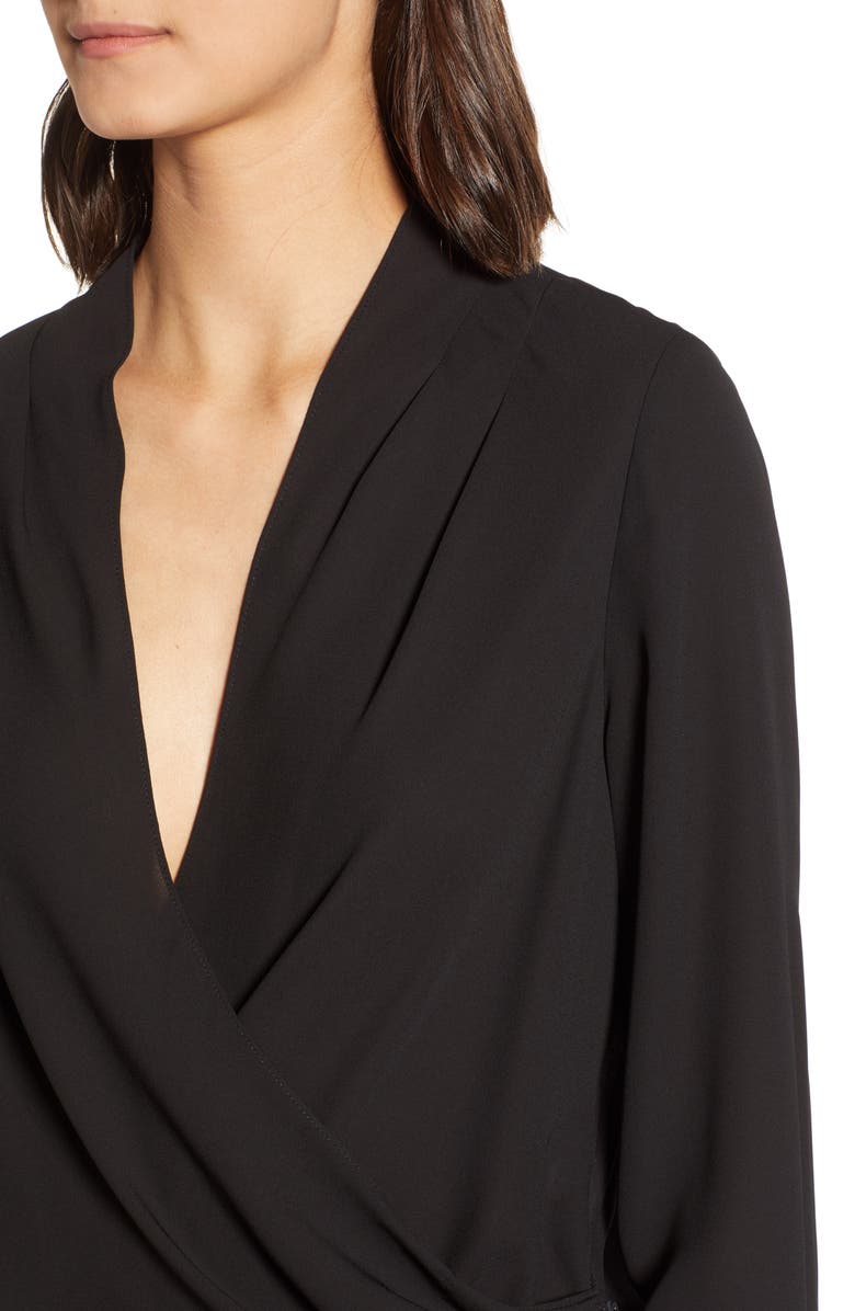 Trouvé Chelsea28 Long Sleeve Wrap Blouse, Alternate, color,