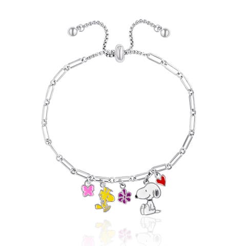 Snoopy Enamel Charm Woodstock Bracelet