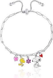 PEANUTS Snoopy Enamel Charm Woodstock Bracelet