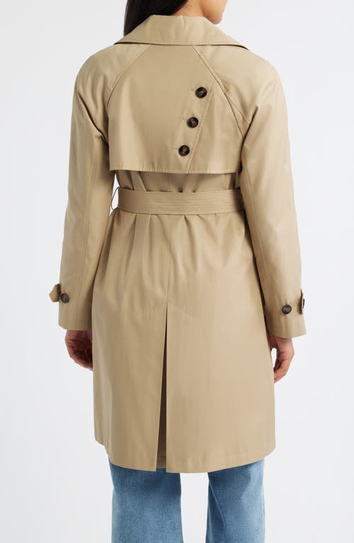 Via Spiga Water Resistant Cotton Blend Trench Coat In Neutral