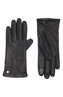 Kate Spade New York spade hardware leather gloves