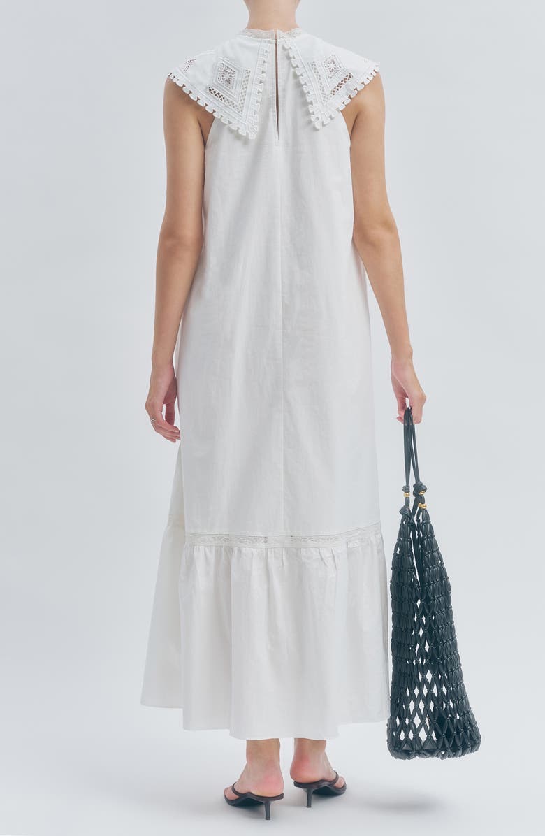 MAUDE CLUB Carrie Pintuck Pleat Sleeveless Dress, Alternate, color, White