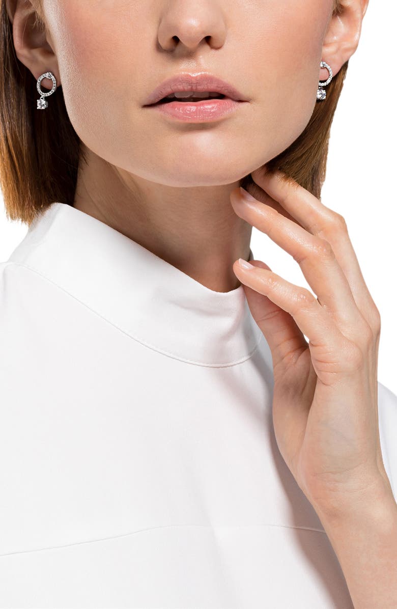 Swarovski Constella Swarovski Crystal Circle Stud Earrings, Alternate, color, 