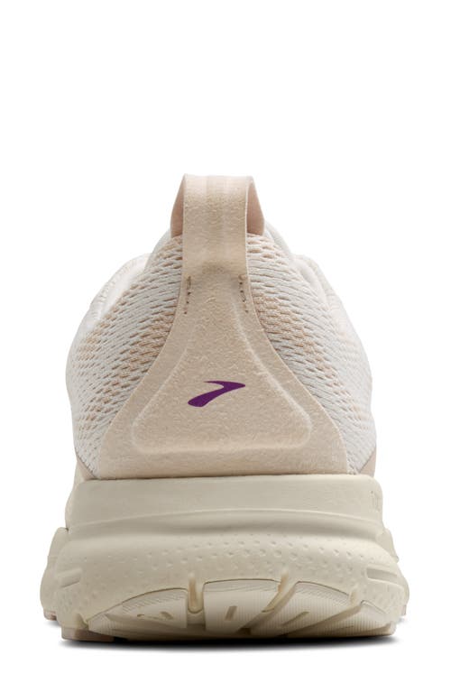 Brooks Trace 4 Running Shoe In Coconut Milk/almond/purple