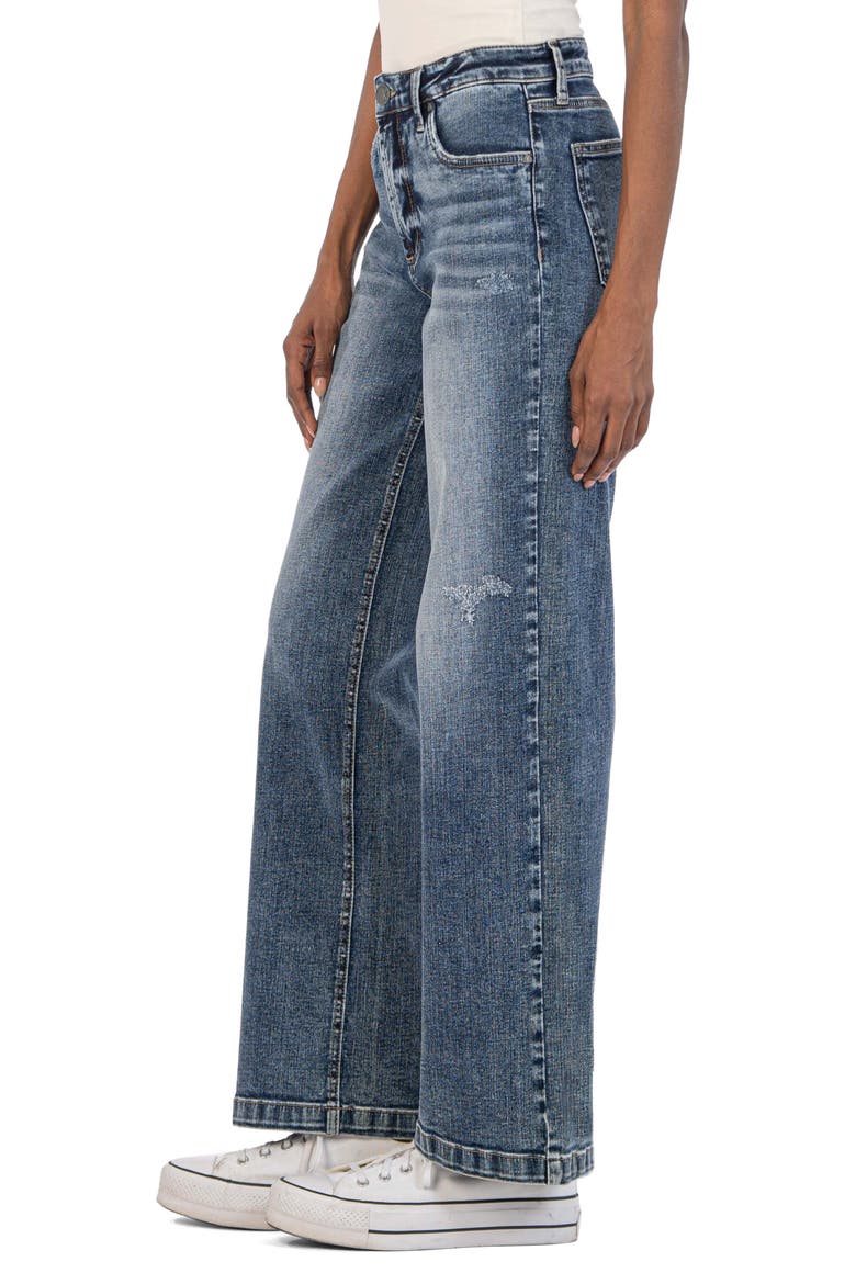 High Waist Wide Leg Jeans, Alternate, color, PUNCTUAL