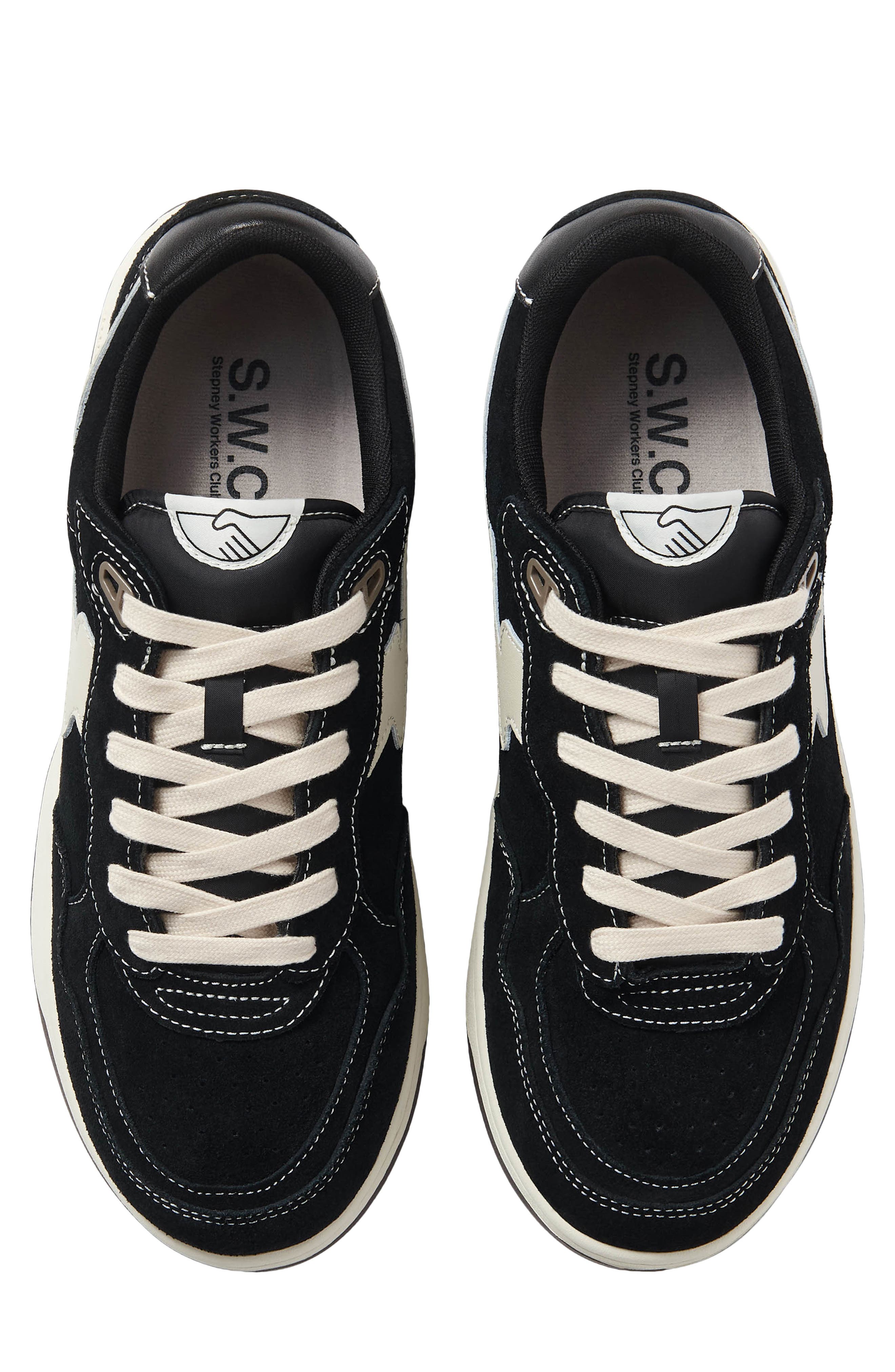 STEPNEY WORKERS CLUB Pro Cup S-Strike 01 Suede Sneaker, Alternate, color, Black White