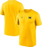 Jordan Brand Men's Jordan Brand Maize Michigan Wolverines 2025 Sideline Small Logo Legend Performance T-Shirt