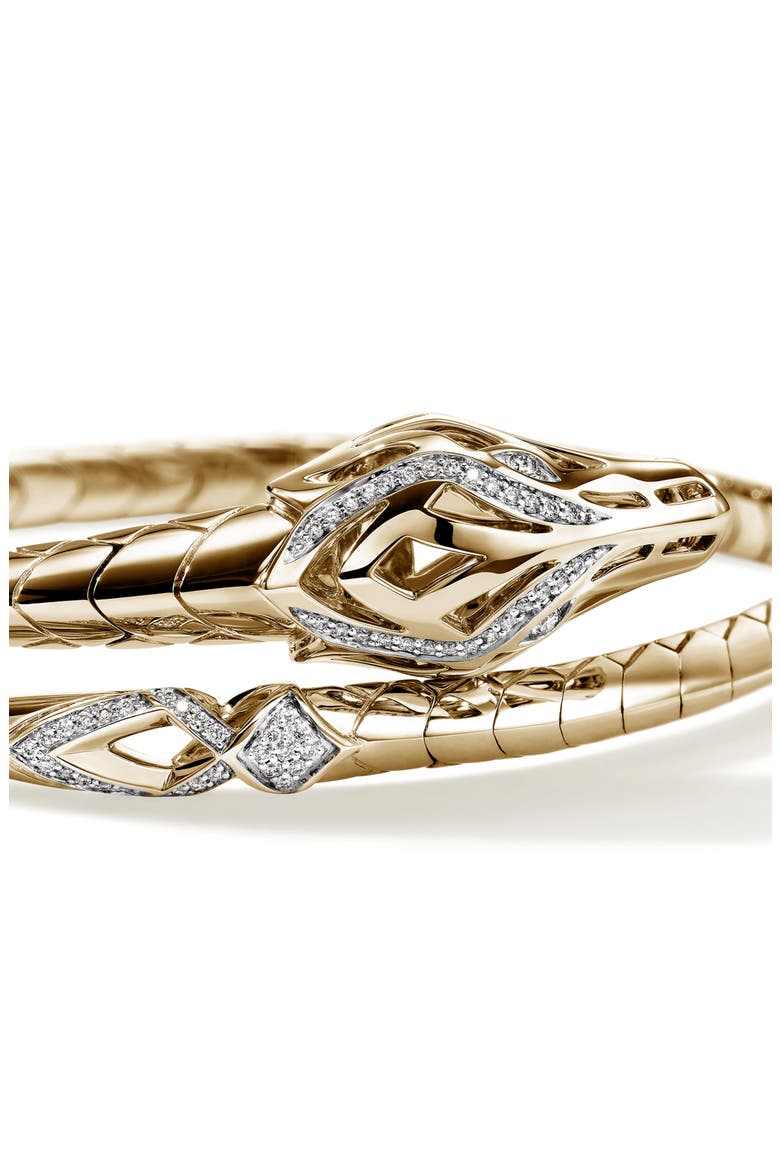 Naga Bypass Cuff Bracelet, Alternate, color, GOLD