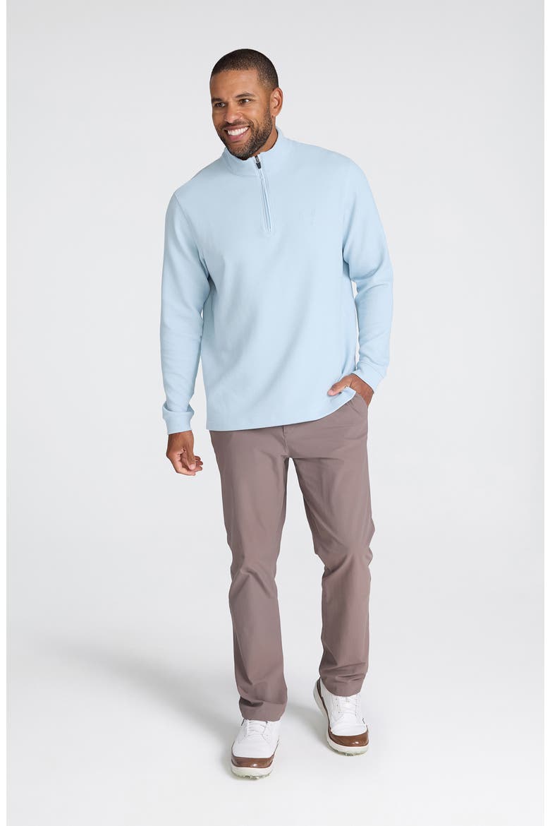 Waffle Knit Quarter Zip Pullover, Alternate, color, BABY BLUE