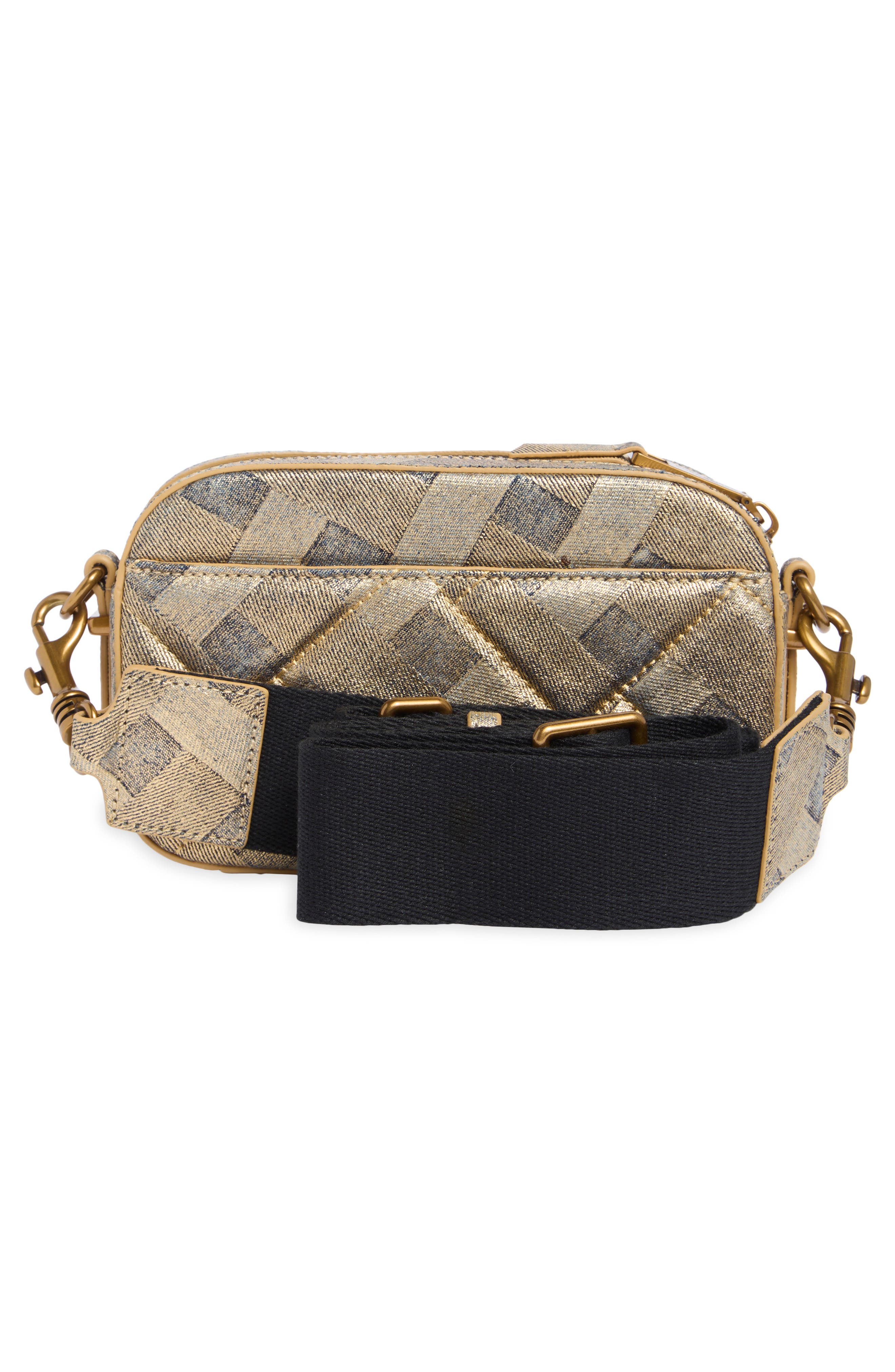 Kurt Geiger London Kensington Leather Camera Bag, Alternate, color, Gold Combo