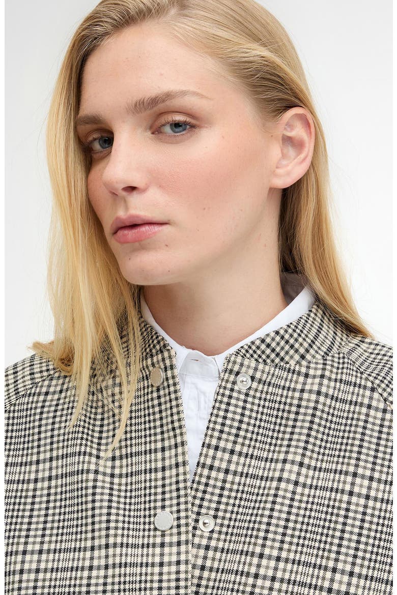 Leyburn Water Repellent Check Snap Bomber Jacket, Alternate, color, OLIVE PRINCE OF WALES/ OLIVE