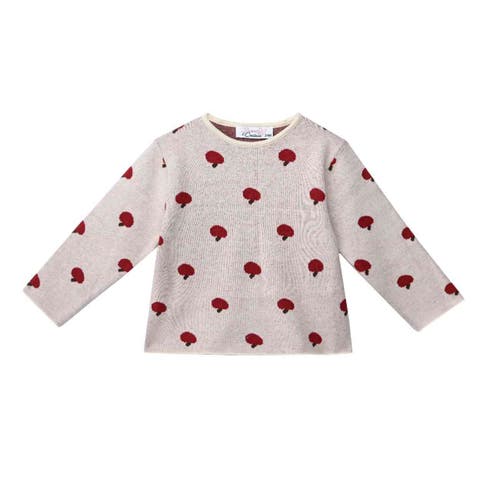 Sweet Cactus Apple Knit Outfit Set In Neutral