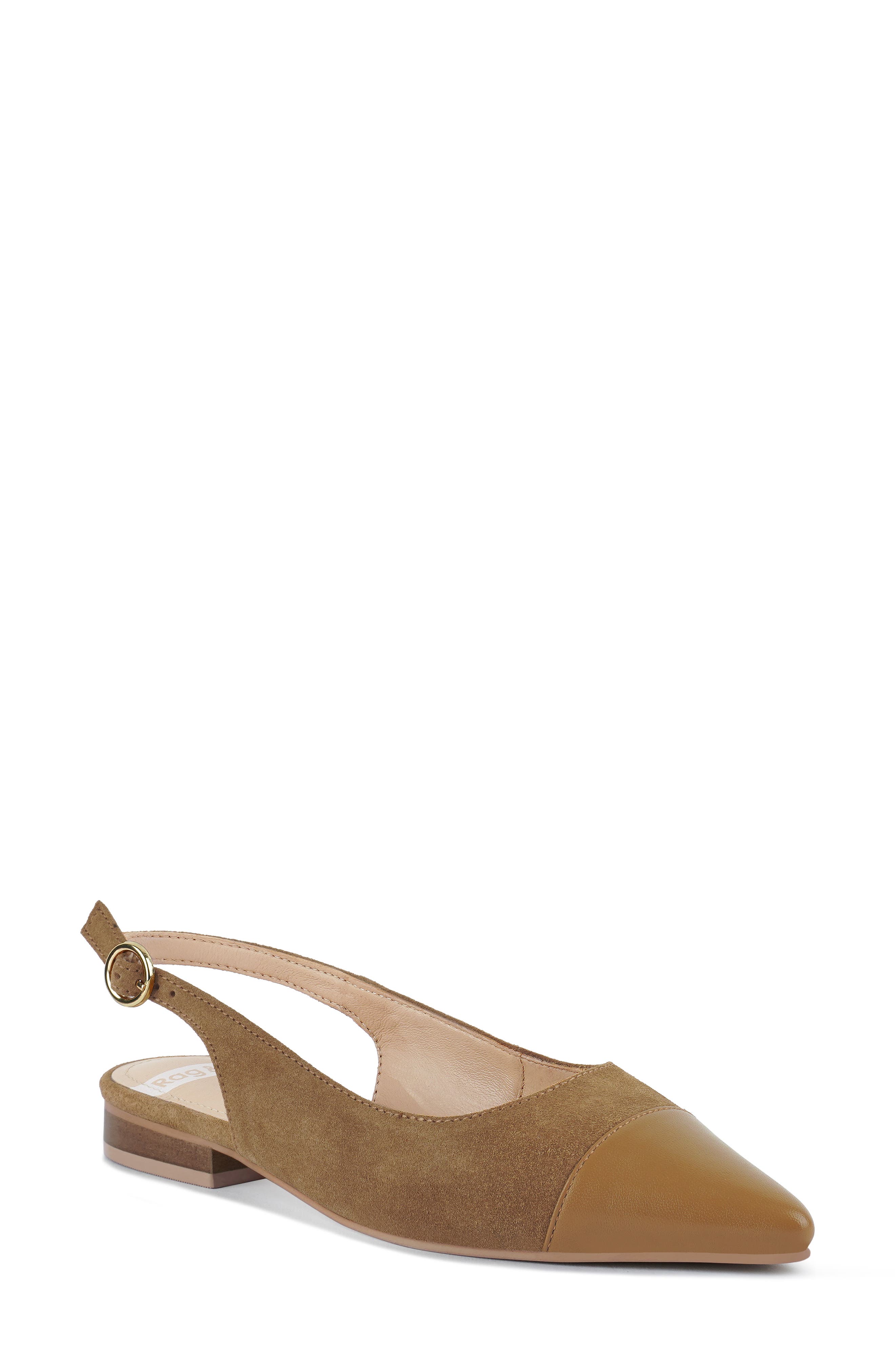 Rag & Co Uwaha Slingback Flat, Main, color, Tan