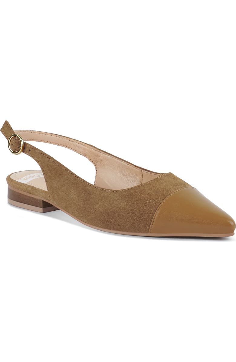 Rag & Co Uwaha Slingback Flat, Main, color, Tan