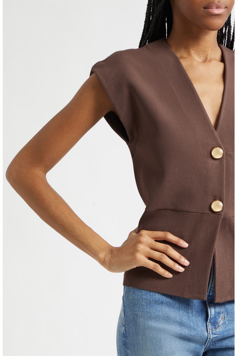 Isador Sweater Vest, Alternate, color, DARK MOCHA