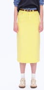 Bayeas Slit Hem Denim Midi Skirt