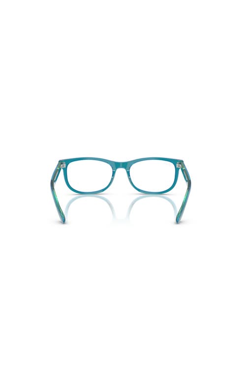Ray Ban Ray-ban 46mm Rectangle Optical Glasses In Gold