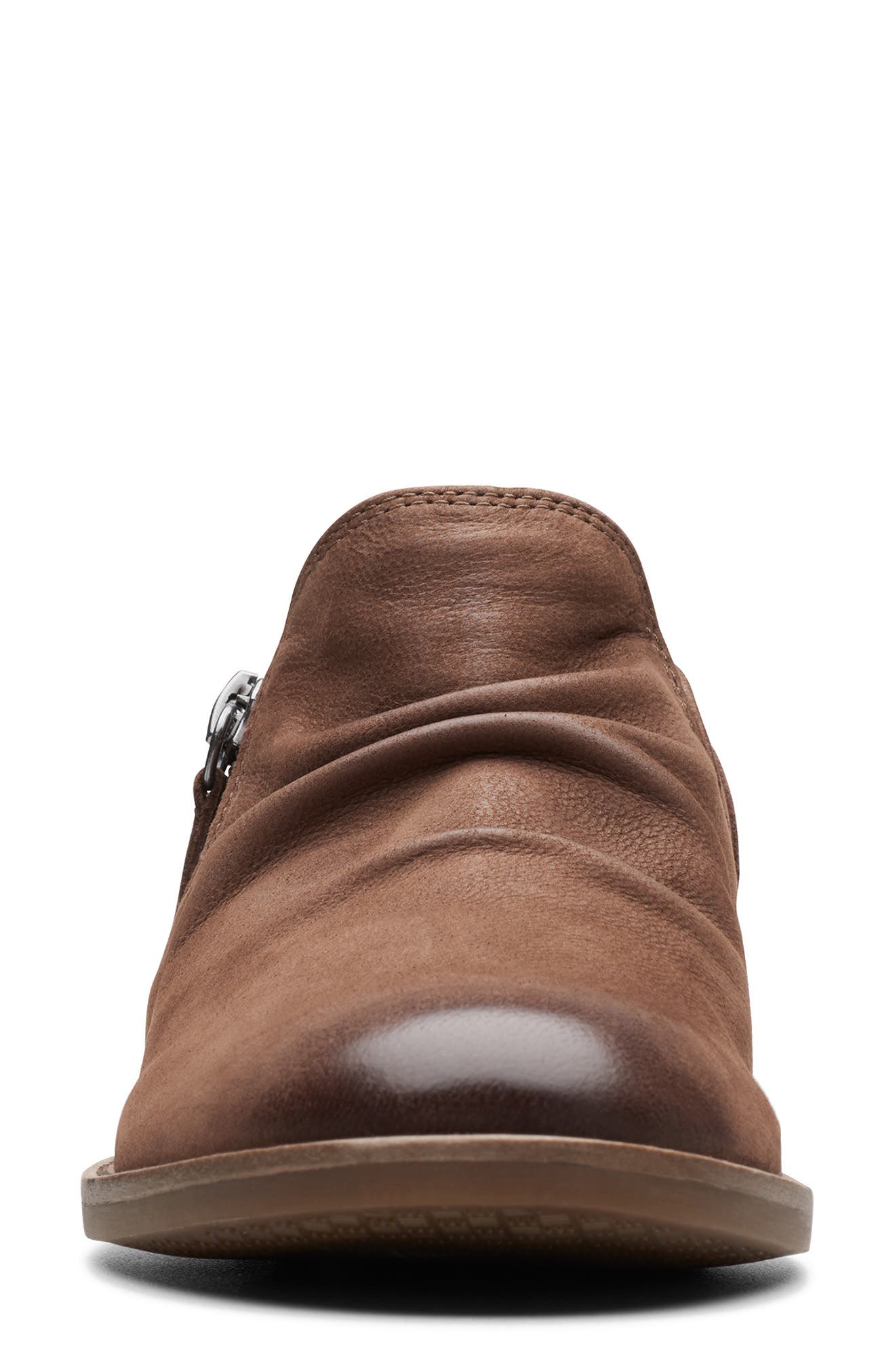 Clarks<sup>®</sup> Camzin Pace Leather Zip Bootie, Alternate, color, Taupe Nubuck