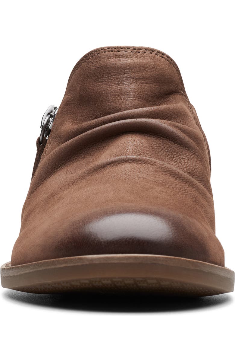 Clarks<sup>®</sup> Camzin Pace Leather Zip Bootie, Alternate, color, Taupe Nubuck