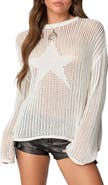 EDIKTED Seeing Stars Open Stitch Oversize Sweater