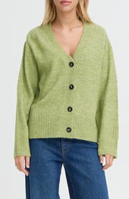 ICHI Ihbaling Button Front Sweater
