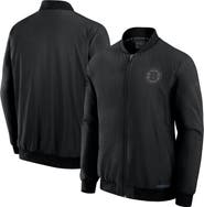 FANATICS Men's Fanatics Black Boston Bruins Authentic Pro Road Full-Zip Bomber Jacket