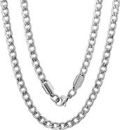 STEELTIME Men's Petite Curb Chain Necklace