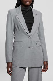 GUESS Doris Rhinestone Button Blazer