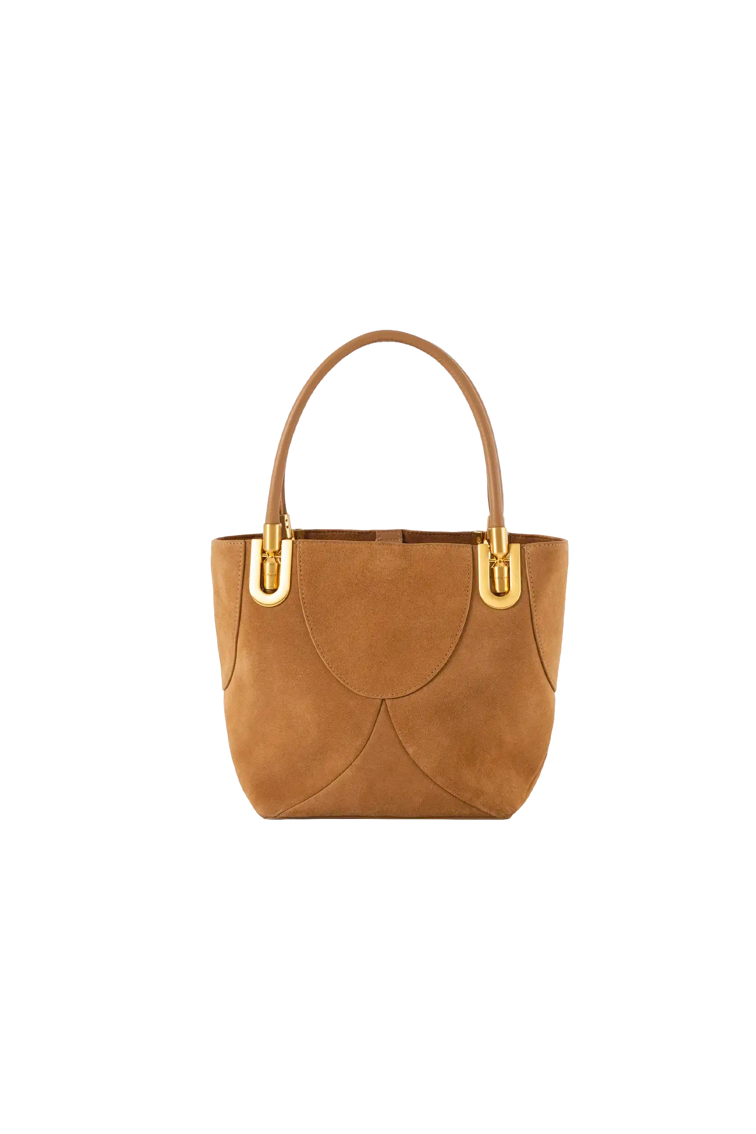 4PM Suede Leather Mini Handbag, Alternate, color, Light Brown