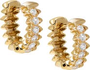 BY ADINA EDEN Diamond Spiked Huggie Earring 14K