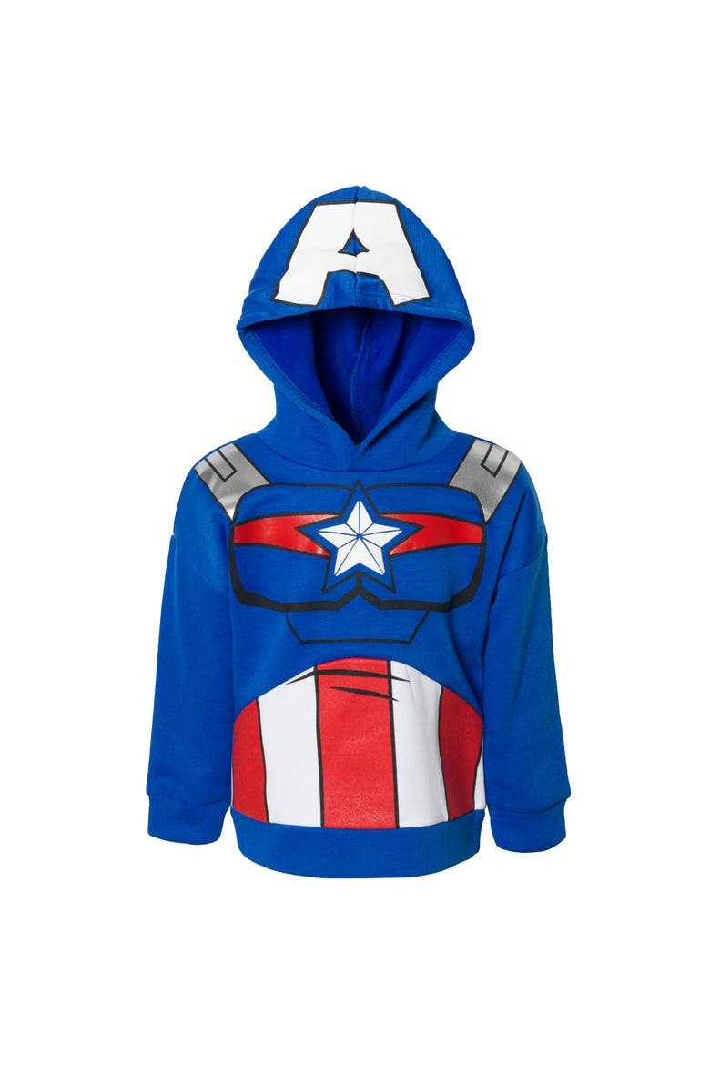 Avengers Cosplay Fleece Hoodie and Pants Set, Alternate, color, Captain America Blue