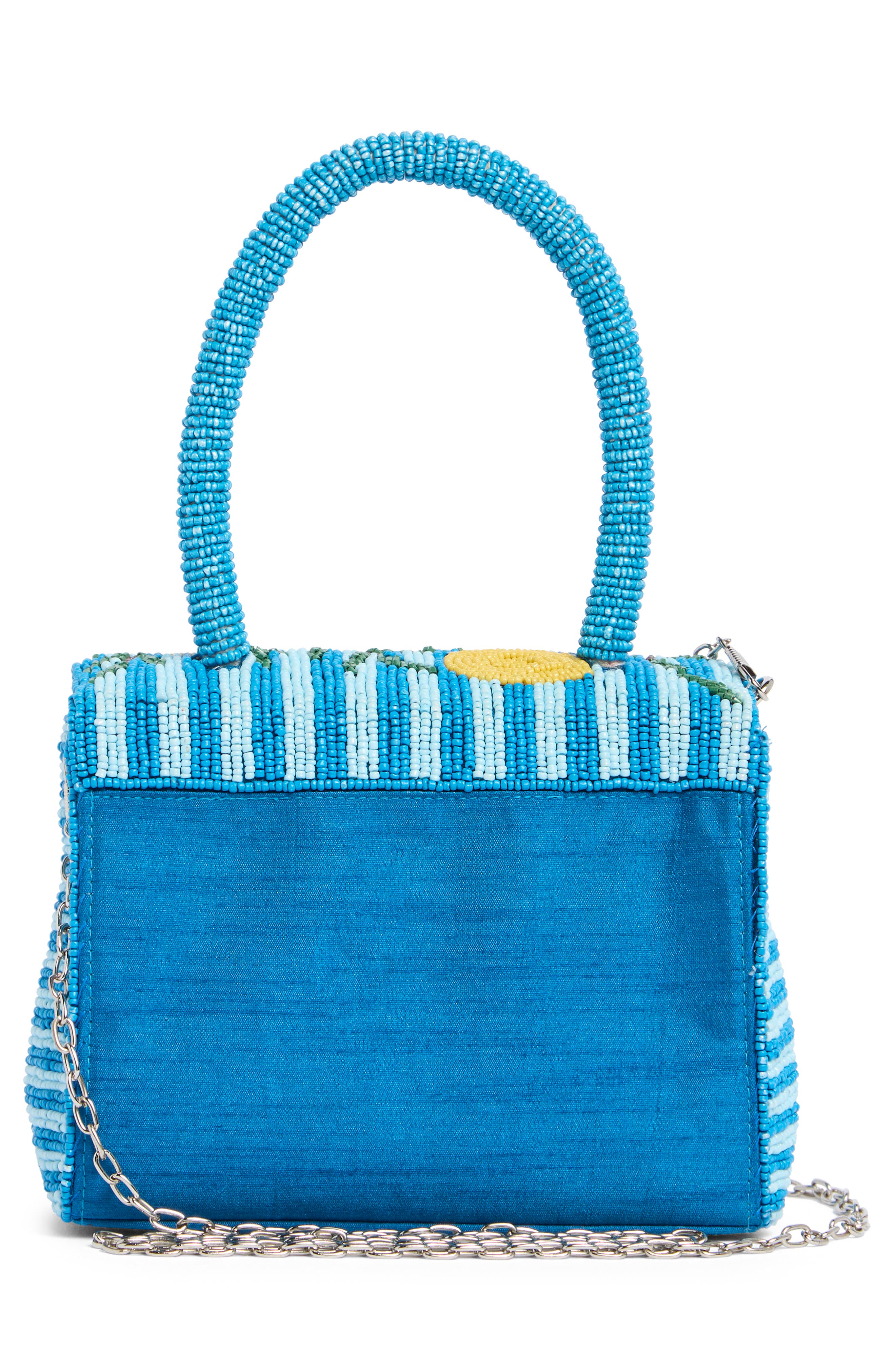 Collection XIIX Beaded Lemon Top Handle Bag, Alternate, color, Blue Multi