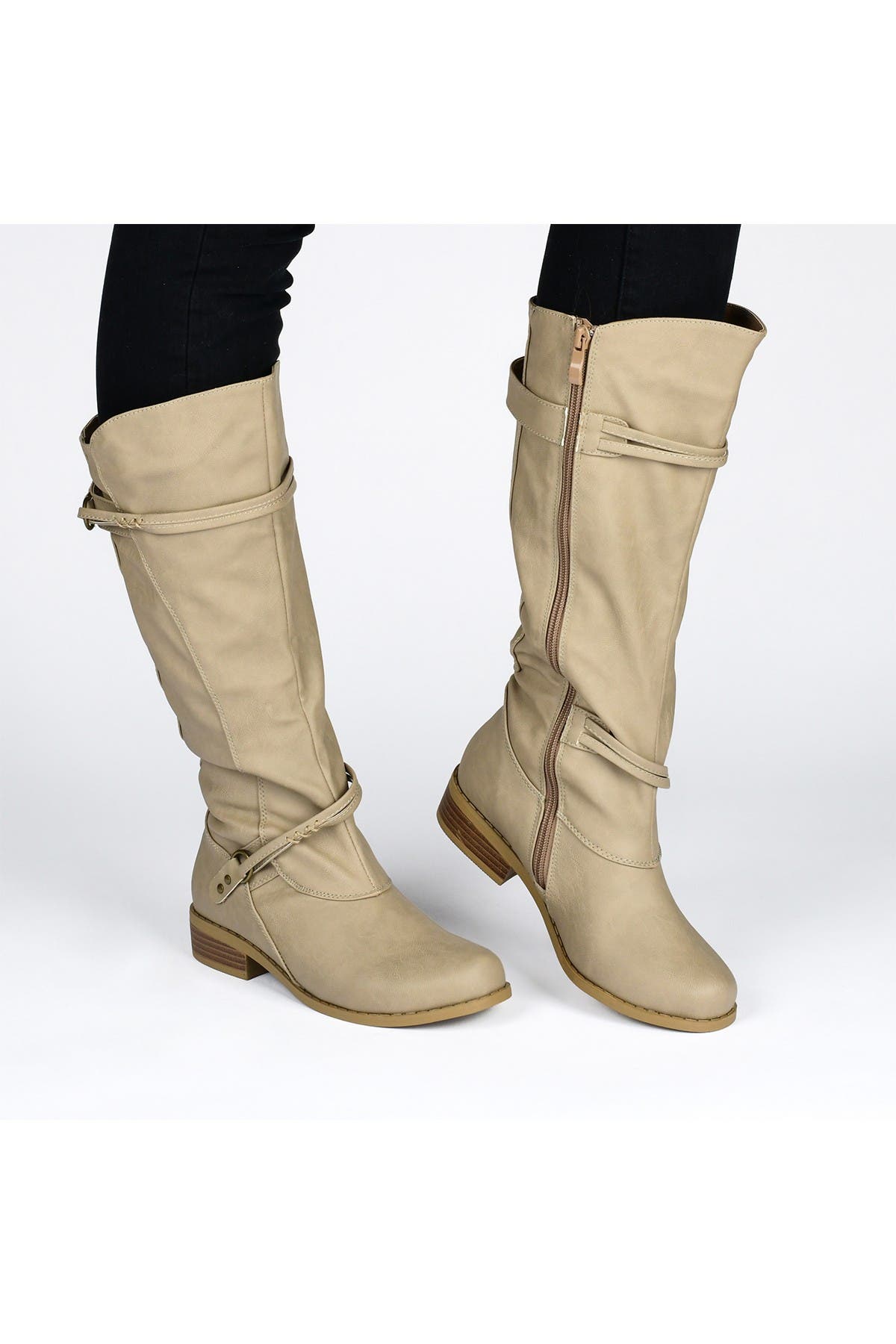 Journee Collection JOURNEE Harley Buckle Tall Boot, Alternate, color, 