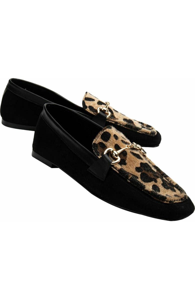 Forever & Always Shoes Mabel Suede Leather Horsebit Loafers, Alternate, color, Black Suede Leather