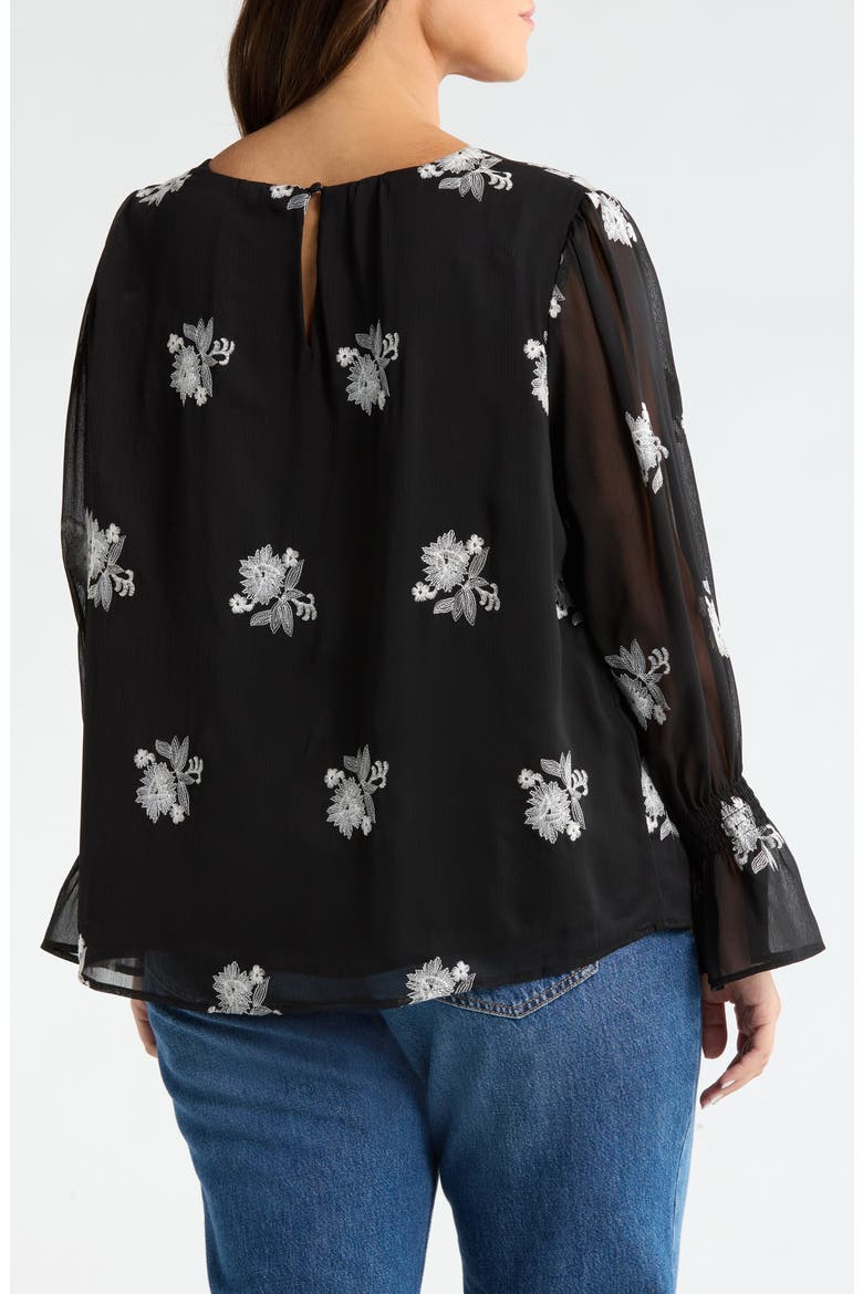 Smocked Cuff Top, Alternate, color, RICH BLACK