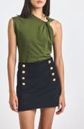 Derek Lam 10 Crosby Reyna Stretch Cotton Twill Sailor Miniskirt