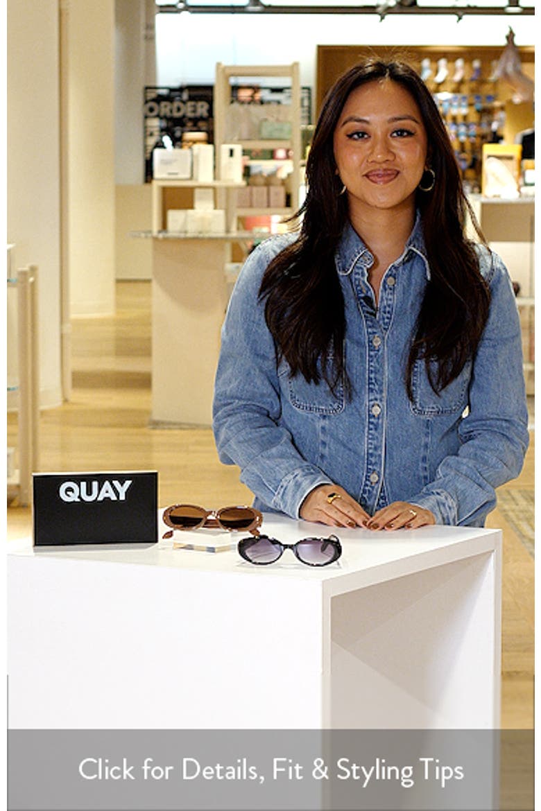 Felt Cute 52mm Gradient Small Oval Sunglasses video