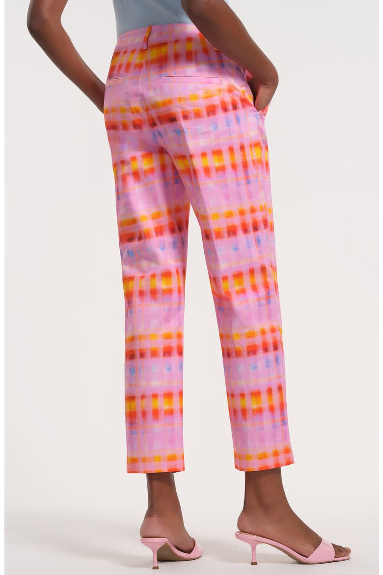 Slim Fit Ankle Cotton Pants, Alternate, color, PINK MULTI