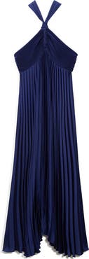 MANGO Pleated Sleeveless Maxi Dress