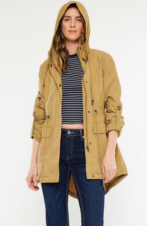 Kancan Tarsier Utility Parka Jacket In Yellow