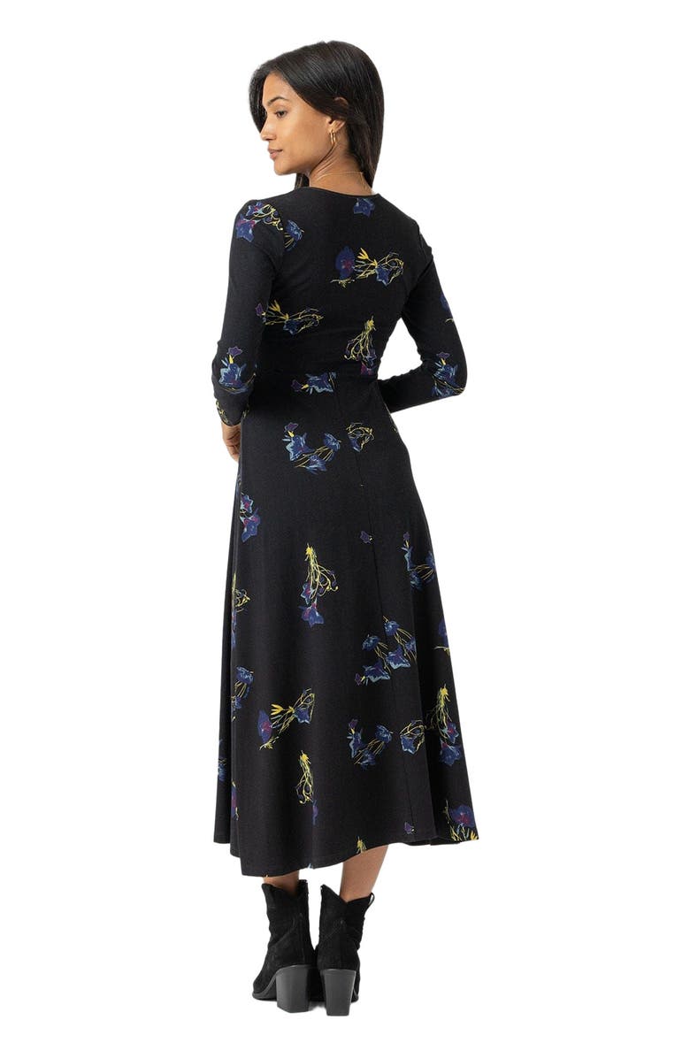 Saint + Sofia Maggie Wrap Midi Dress, Alternate, color, Blue