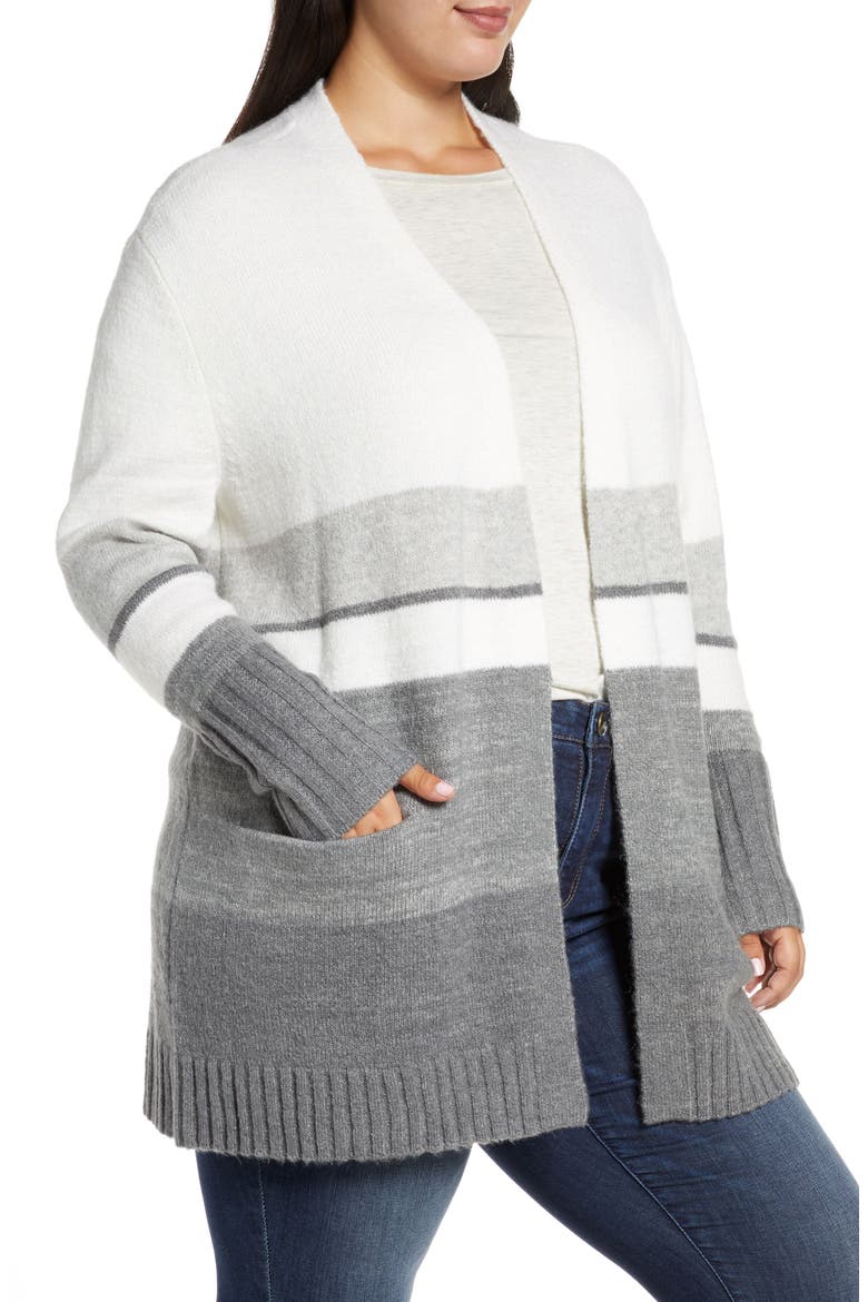 Stripe Cardigan, Alternate, color, GREY MULTI KELSIE STP