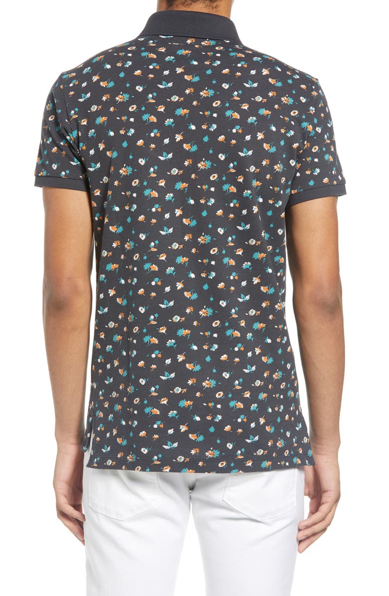 Bonobos Slim Fit Floral Piqué Polo, Alternate, color, 