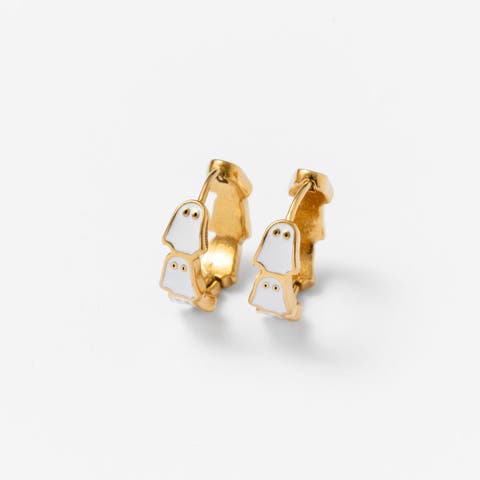 Repeat Ghost Hypoallergenic Hoop Earrings
