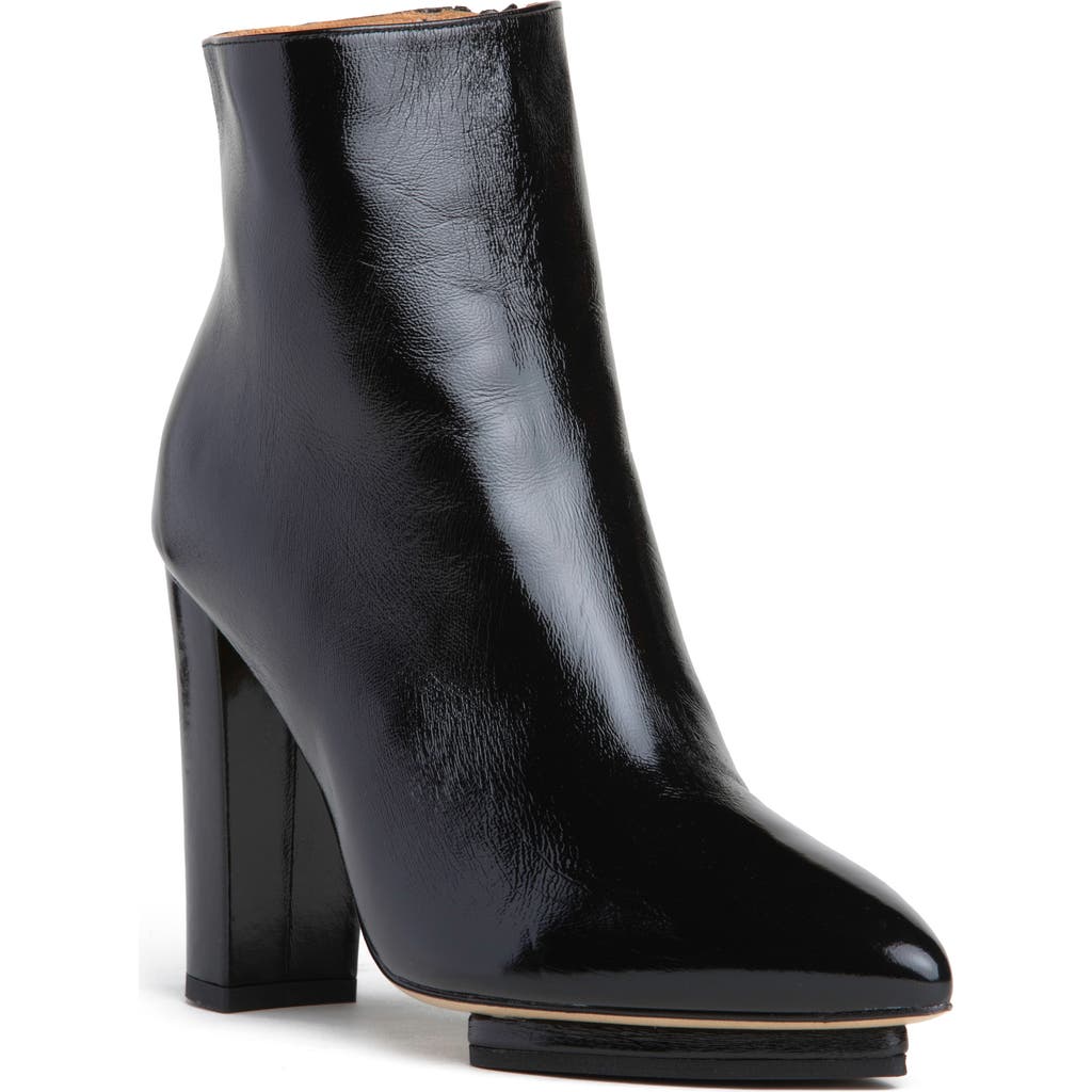 BEAUTIISOLES Tessa Pointed Toe Platform Bootie in Black