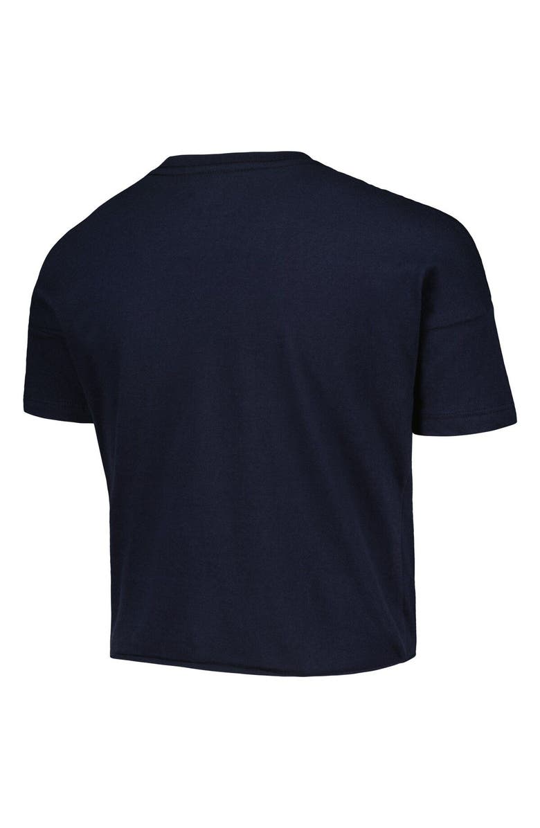 New Era Girls Youth New Era Navy Cleveland Guardians Team Half Sleeve T-Shirt, Alternate, color, Navy