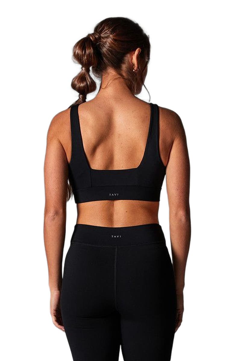 Tavi Square Neck Bra, Alternate, color, Ebony