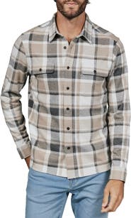 7 Diamonds Generation Plaid Stretch Flannel Button-Up Overshirt